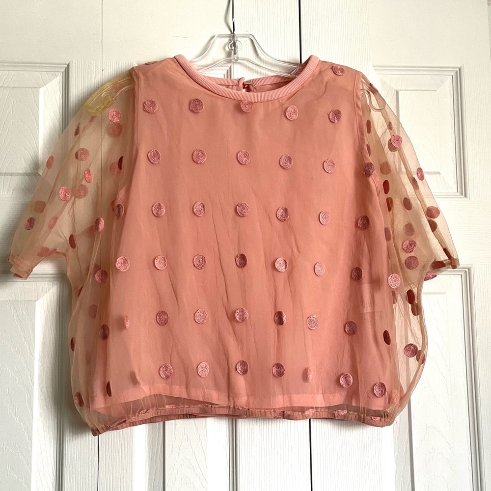 Baby Pink Polka Dot Blouse